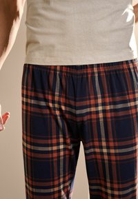 Next SET STANDARD - Nachtwäsche Set - navy blue rust check