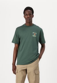 Penfield FOREFOUNDER MOUNTAIN BACK - Apdrukāts T-krekls - cilantro