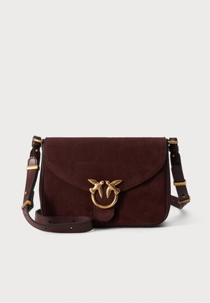 Pinko, LOVE SATCHEL MINI - Чанта за носене през рамо - bordeaux/gold-coloured