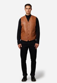 Ricano Vest - cognac glattleder