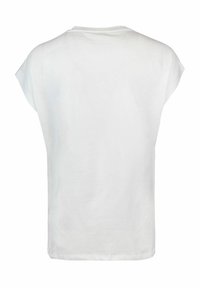 T-shirt bianco a maniche corte con vestibilità rilassata. Realizzato in cotone morbido, presenta un collo rotondo e un design semplice senza motivi o decorazioni.