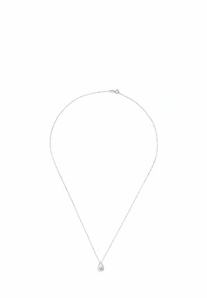 CUBIC ZIRCONIA TEAR DROP - Kaelakee - white gold-coloured