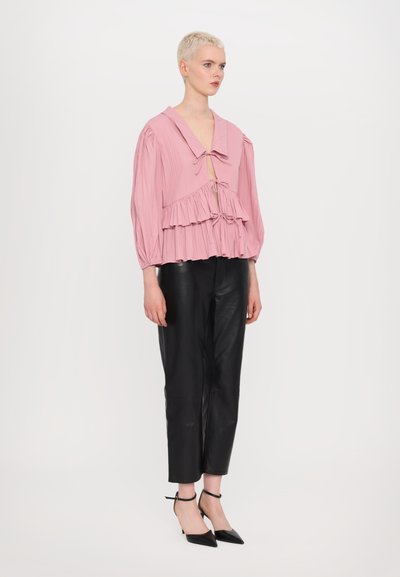 Stine Goya PLEATED BALLOON SLEEVE TIE - Bluse - pink nectar