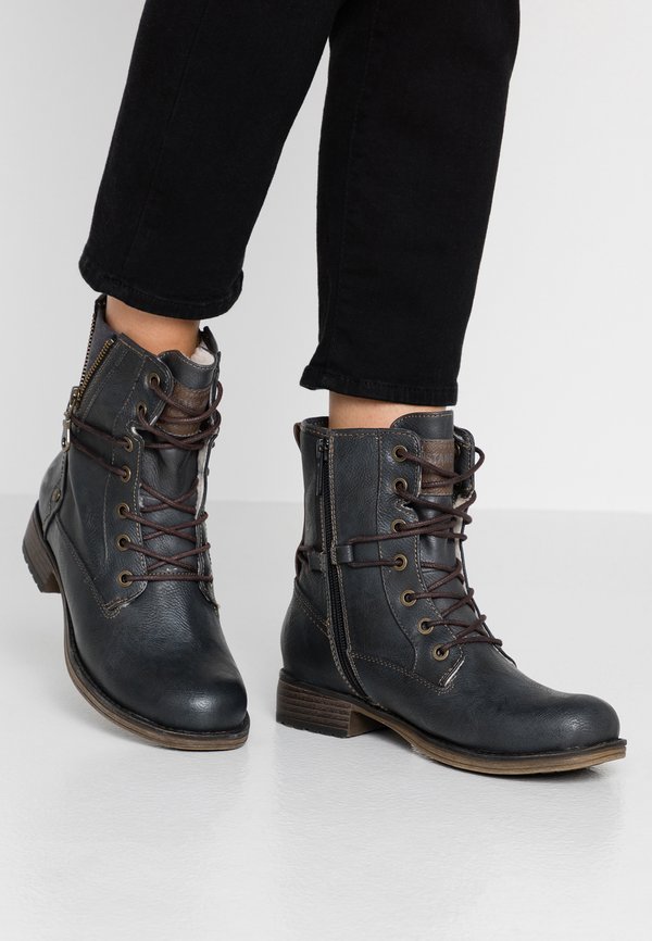 Schnürstiefelette - graphit