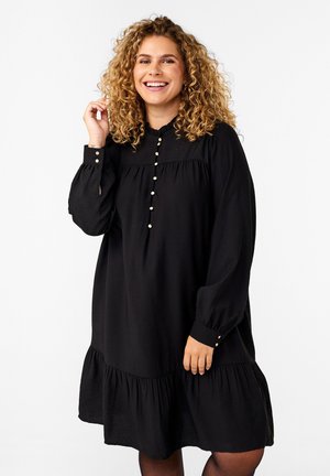 MIT RÜSCHENKRAGEN - Vardagsklänning - black
