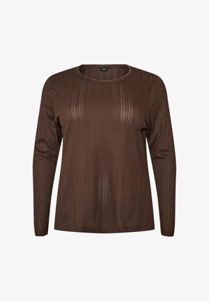Zizzi, Nachtwäsche Shirt - braun