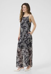 Kaffe Maxi šaty - black turtledove paisley
