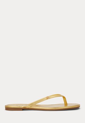 Lauren Ralph Lauren RAQUEL METALLIC LEATHER - Sandály s odděleným palcem - modern gold