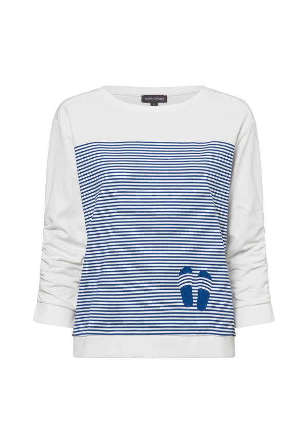 Sweatshirt - ecru blau
