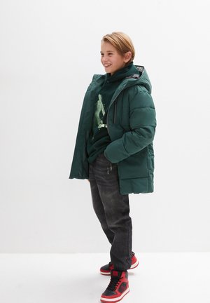 bonprix Felpa con cappuccio - green