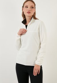 LELA HIGH COLLAR - Fleecetrøjer - ecru