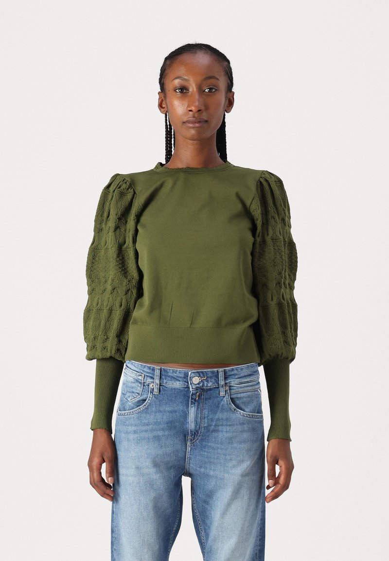 ONLY ONLMELITA O NECK - Jumper - winter moss