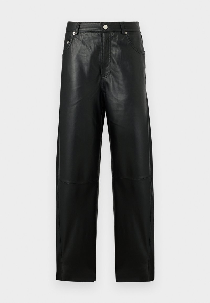 Mads Nørgaard Leren broek zwart