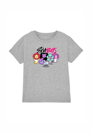 NETFLIX, KPOP DEMON HUNTERS  SAJA BOYS LION MASCOTS UNISEX - Print T-shirt - mottled light grey