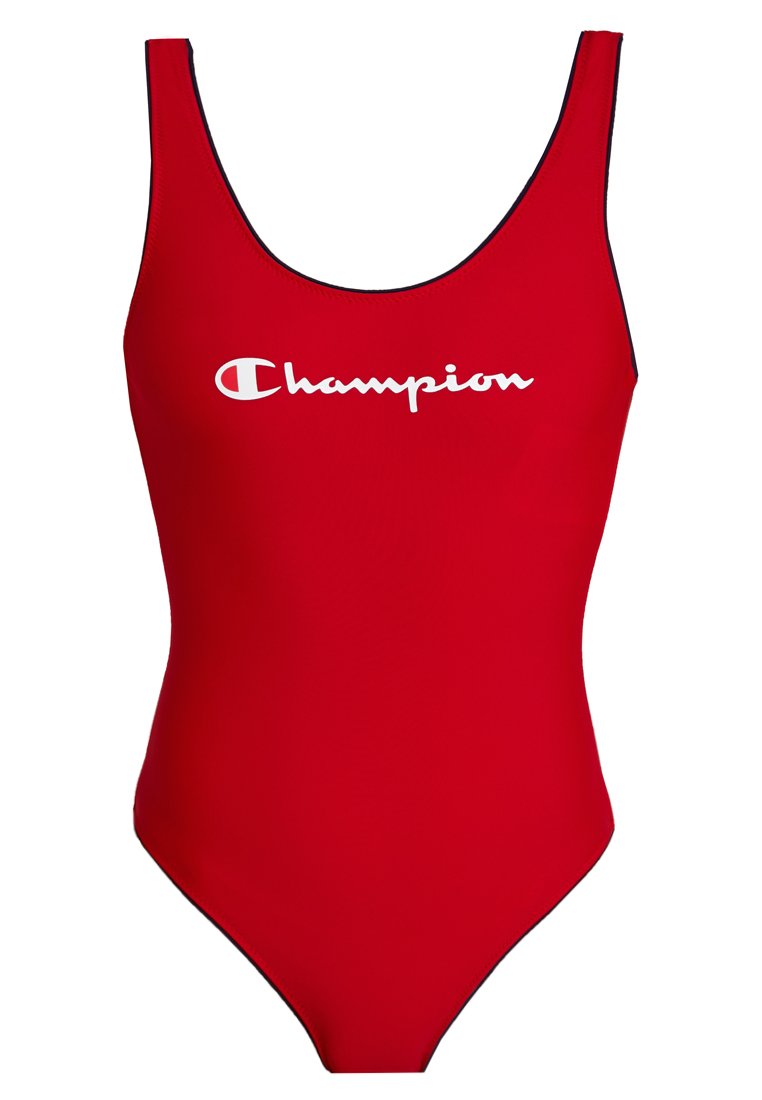 champion red swimsuit