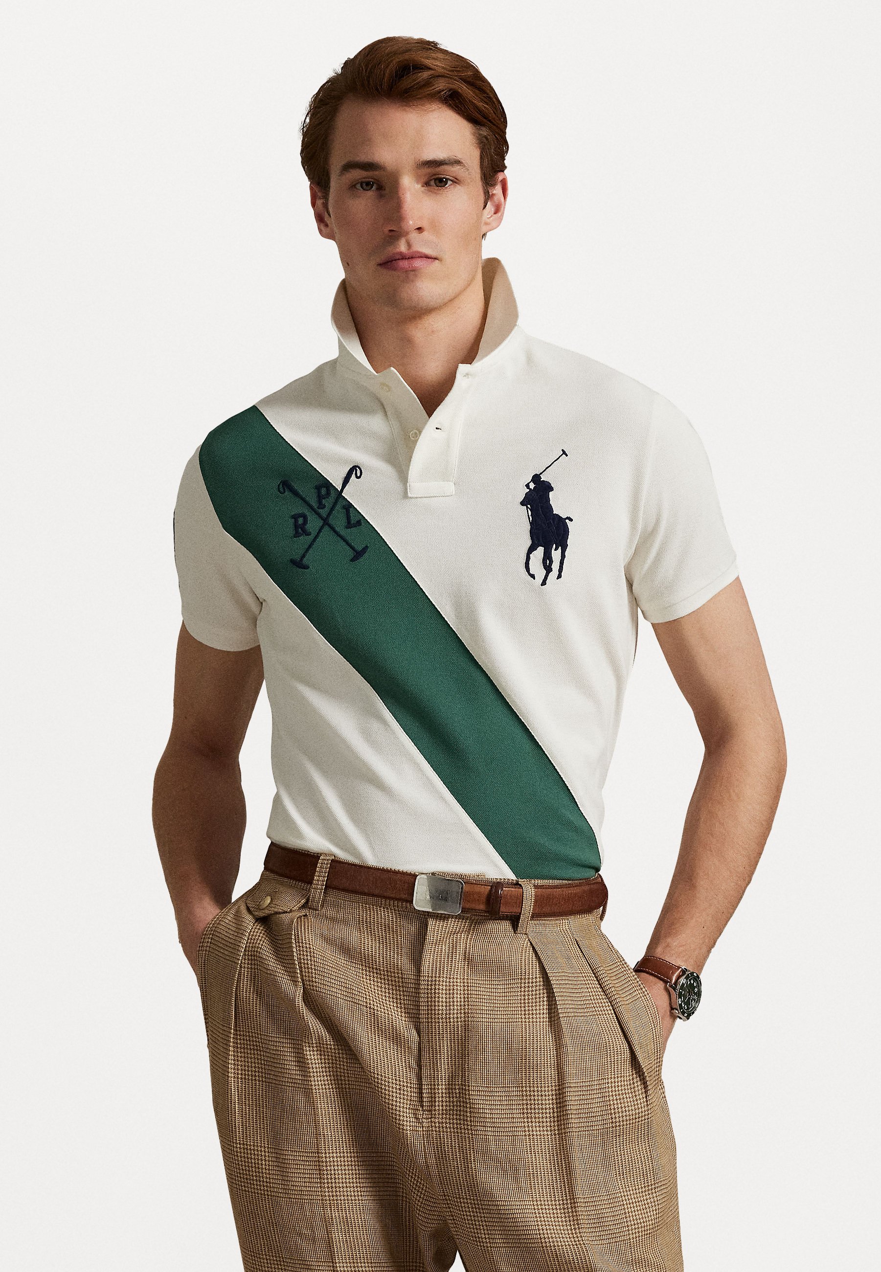 Polo Ralph Lauren Custom Slim Fit Big Pony Mesh Polo Shirt - Polo