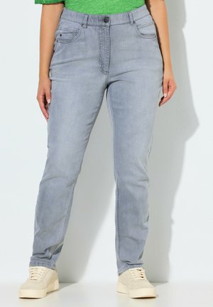 STRETCH - Straight leg jeans - pale grey denim