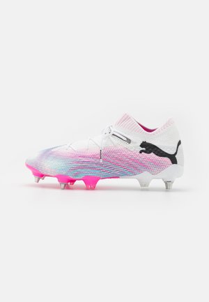 Puma FUTURE 7 ULTIMATE MXSG - Kopačky s kolíky - white/black/poison pink