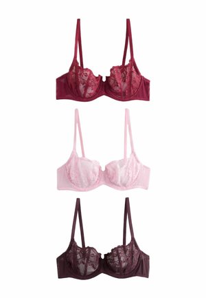 3 PACK - Podprsenka bez kostíc - chocolate berry pink