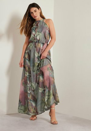 Long Tall Sally FLORAL HALTERNECK - Maxikjoler - purple