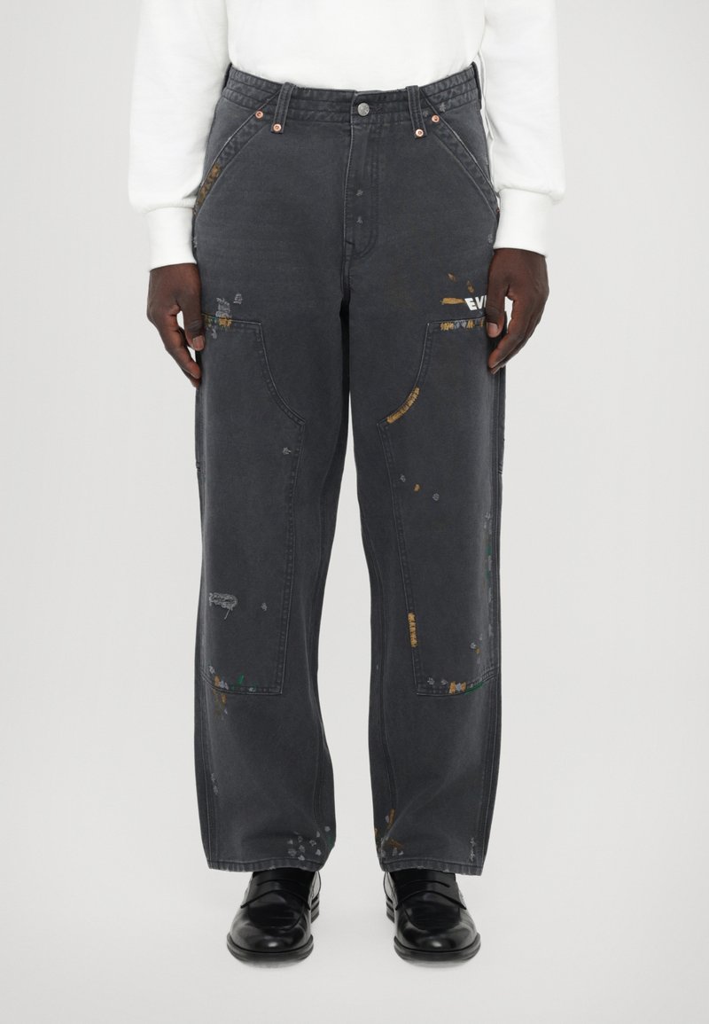 Evisu SEAGULL PRINT PANTS - Blugi loose fit - grey