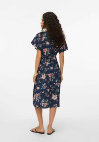 Vero Moda VMSAKI  CALF WRAP - Dnevna haljina - navy blazer