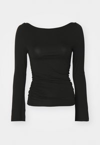 SOFT TOUCH BOATNECK TOP - Maglietta a manica lunga - black