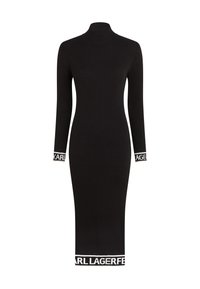 LOGO - Strikket kjole - black