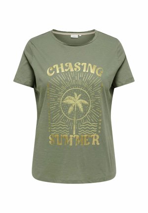 ONLY Carmakoma, T-SHIRT CARNOVIA T-SHIRT - T-shirts med print - smokey olive