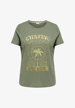 ONLY Carmakoma, T-SHIRT CARNOVIA T-SHIRT - T-shirts med print - smokey olive