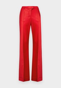 DIAGONAL ZIPPER PANTS - Housut - red
