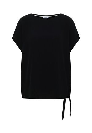 Cecil, BLUSE MIT RUNDHALS UND KNOTENDETAIL - T-shirts print - black
