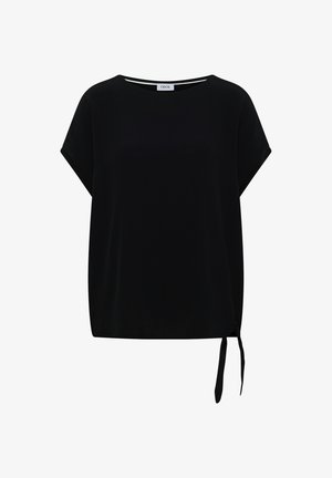 Cecil, BLUSE MIT RUNDHALS UND KNOTENDETAIL - T-shirts print - black
