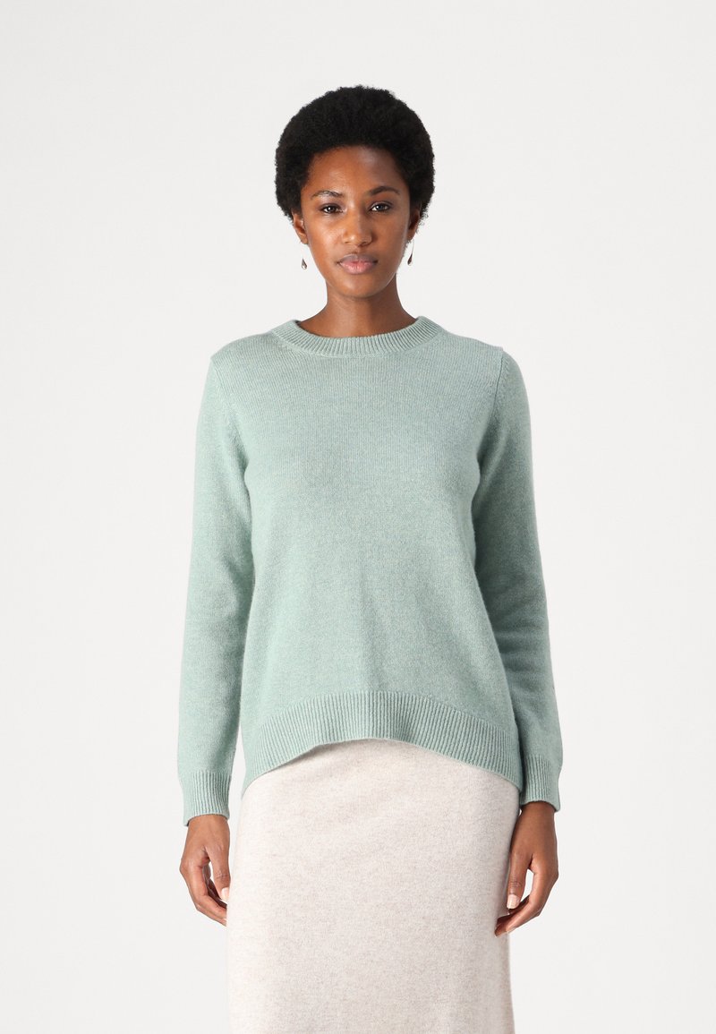 Davida Cashmere STRAIGHT O NECK SWEATER - Camisola - sage