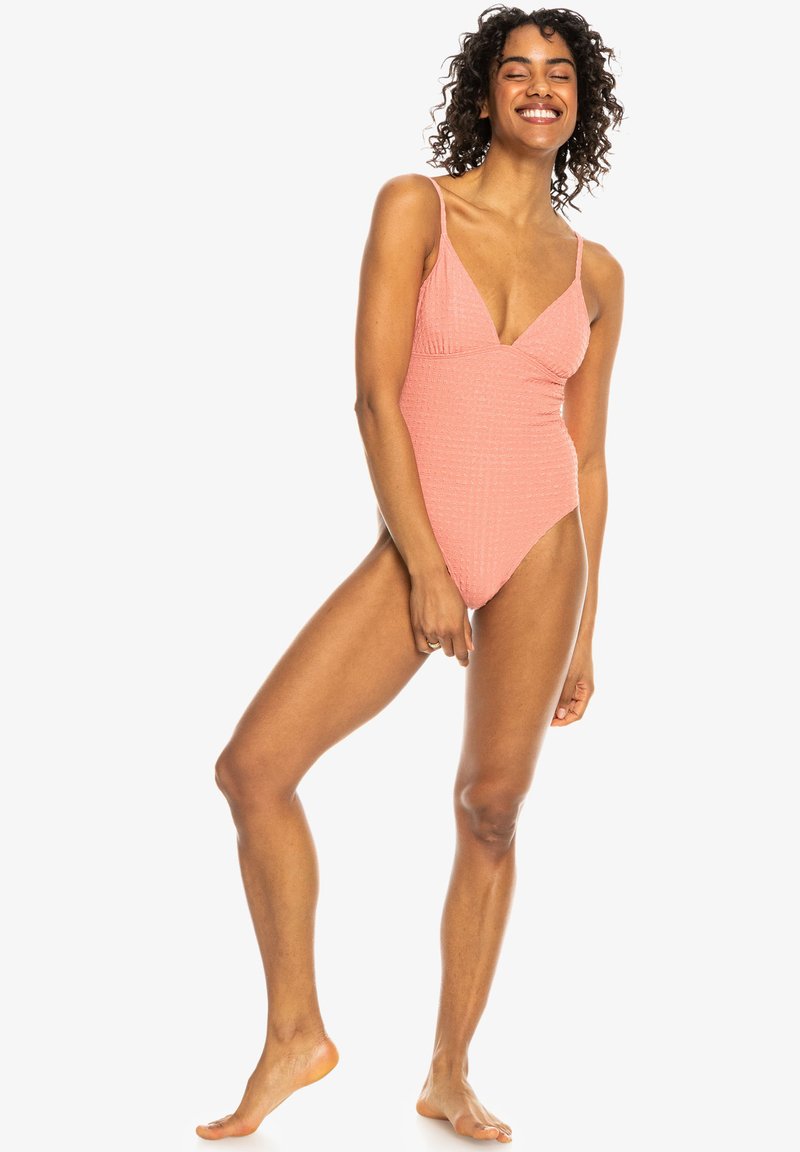 Roxy HAPPY TROPICAL ONE PIECE - Badpak - rose/white/roze