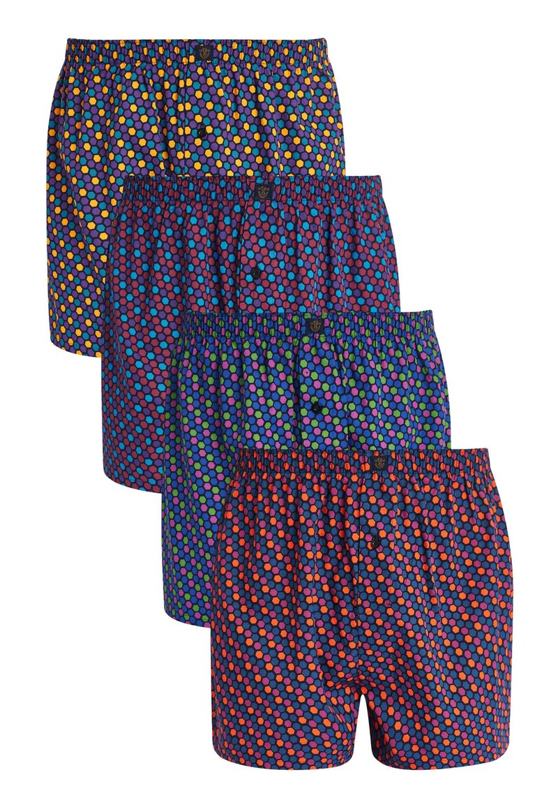 Next PATTERN PURE 4 PACK - Bokseršorti - navy burgundy geo