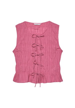 Stradivarius CREASED WITH TIES - Bluse - pink