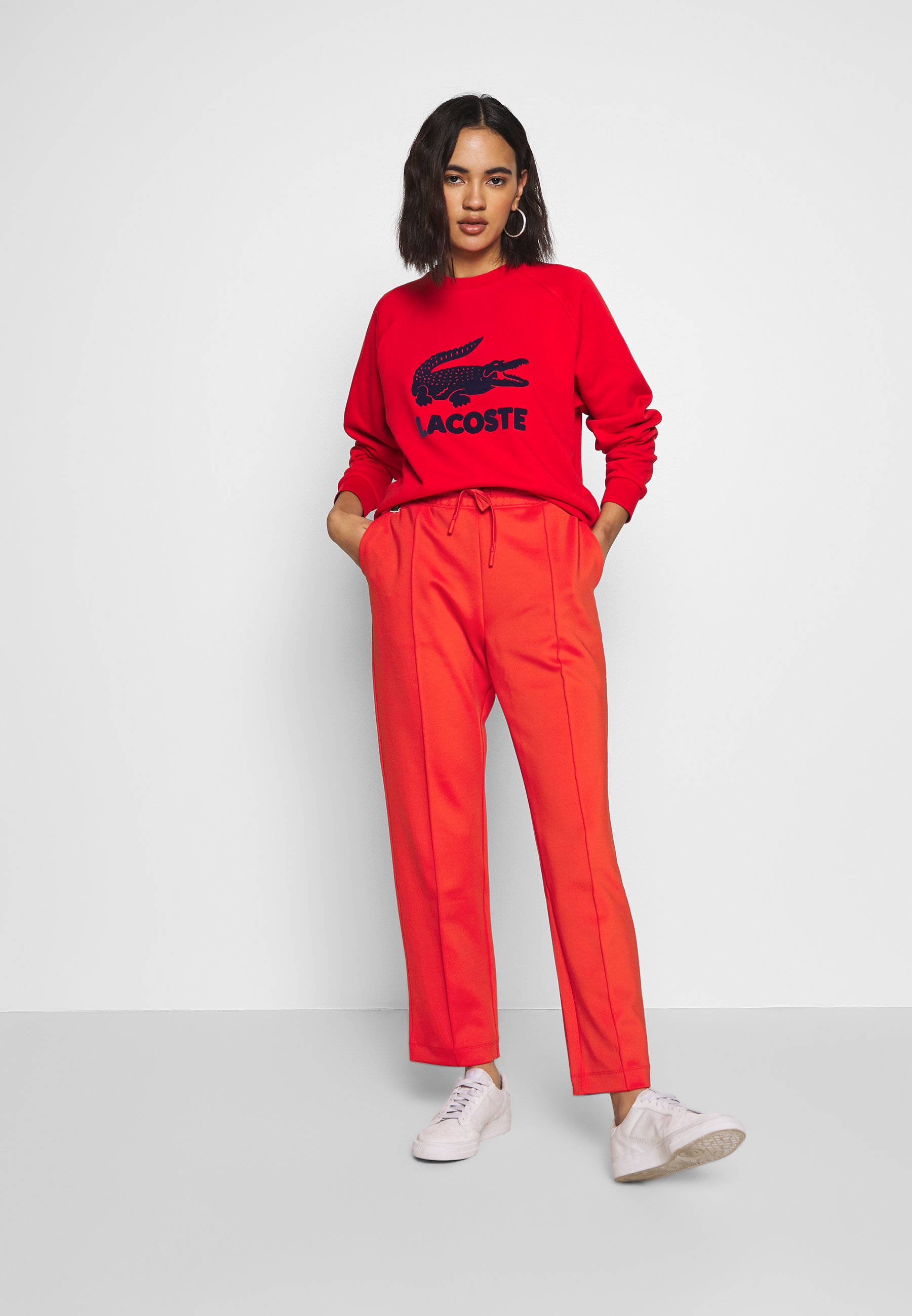 red lacoste joggers