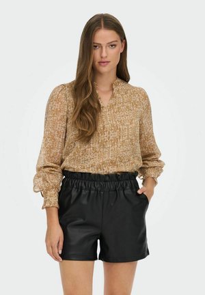 MIT LANGEN ÄRMELN GEMUSTERTES V-AUSSCHNITT - Blouse - chipmunk