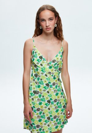 adL PATTERNED MINI  - Jurk - printed green