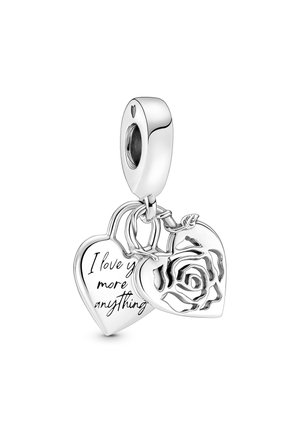 ROSE HEART PADLOCK  - Charm - silver coloured