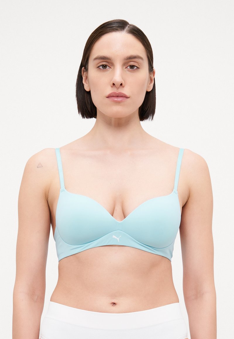 Puma WOMEN SOFT PADDED BRA - Grudnjaci za nošenje ispod majice kratkih rukava - mint