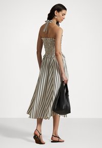 Polo Ralph Lauren STRIPED SILK BLEND DRESS - Freizeitkleid - white/black/schwarz - Zalando Polo Ralph Lauren STRIPED SILK BLEND DRESS - Freizeitkleid - white/black/schwarz - Zalando