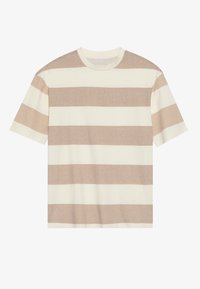 UNISEX OVERSIZED STRIPE - Print T-shirt - sand/off white