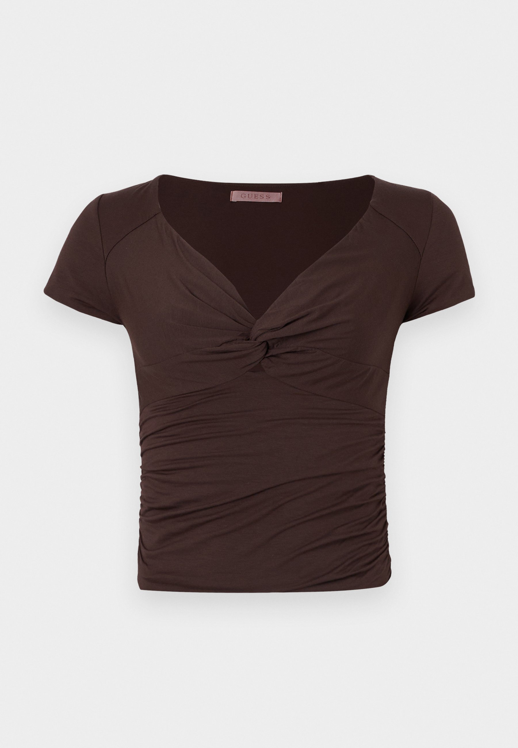 売れ筋商品|||ゲス Tシャツ レディース トップス CHARLOTTE DRAPPED - Basic T-shirt - espresso brown ゲス レディース Tシャツ トップス CHARLOTTE DRAPPED - Basic T
