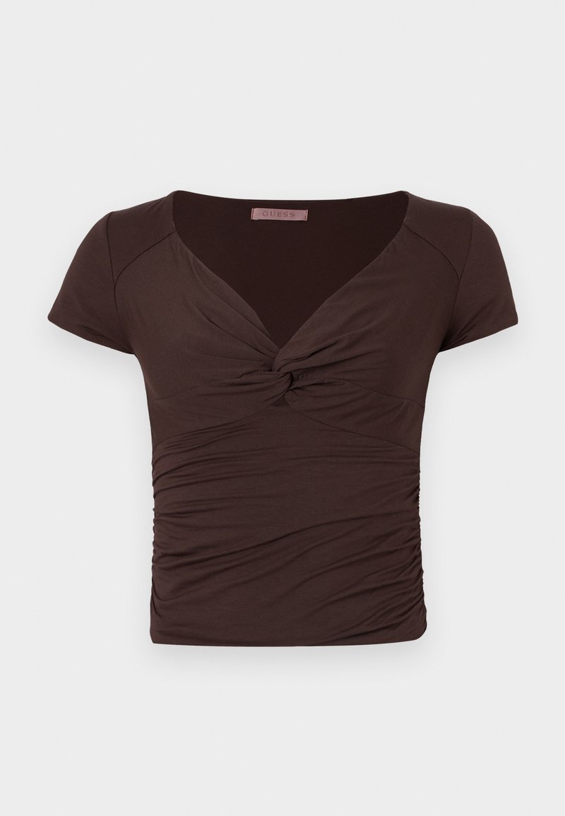 Guess T-shirt basic donkerbruin