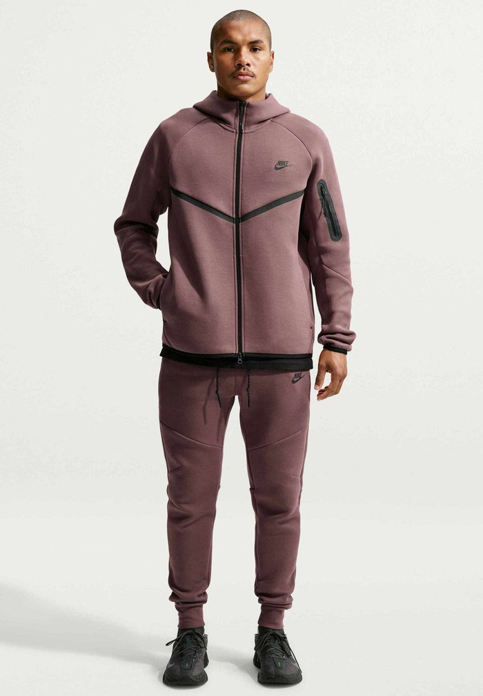 Nike M NK TCH FLC FZ WR HOODIE - Zip-up sweatshirt - tattoo black