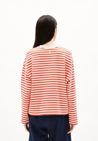 ARMEDANGELS FRANKA STRIPE - Maglietta a manica lunga - poppy red undyed