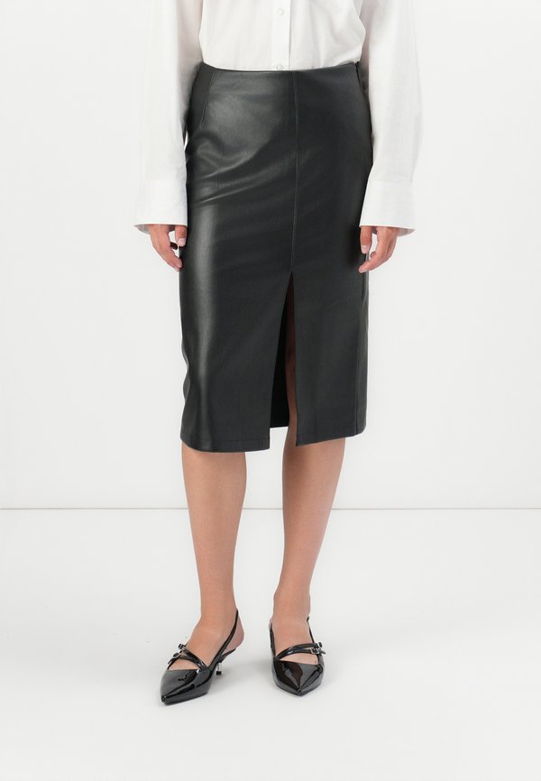 NMCLARA HIGH WAISTED SLIT MIDI LENGTH - Bleistiftrock