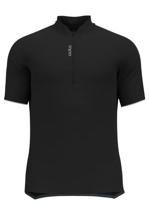 ODLO COLLAR ZIP ESSENTIAL - T-Shirt print - black